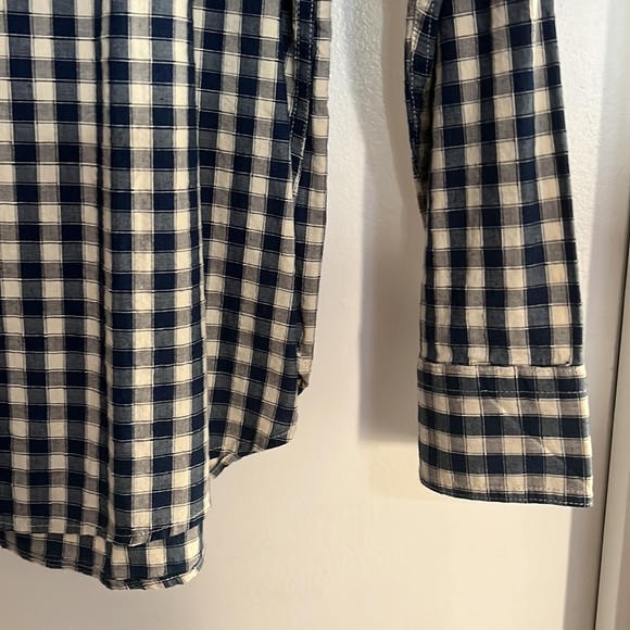 All New; Blue checkered button up - Picture 4 of 6